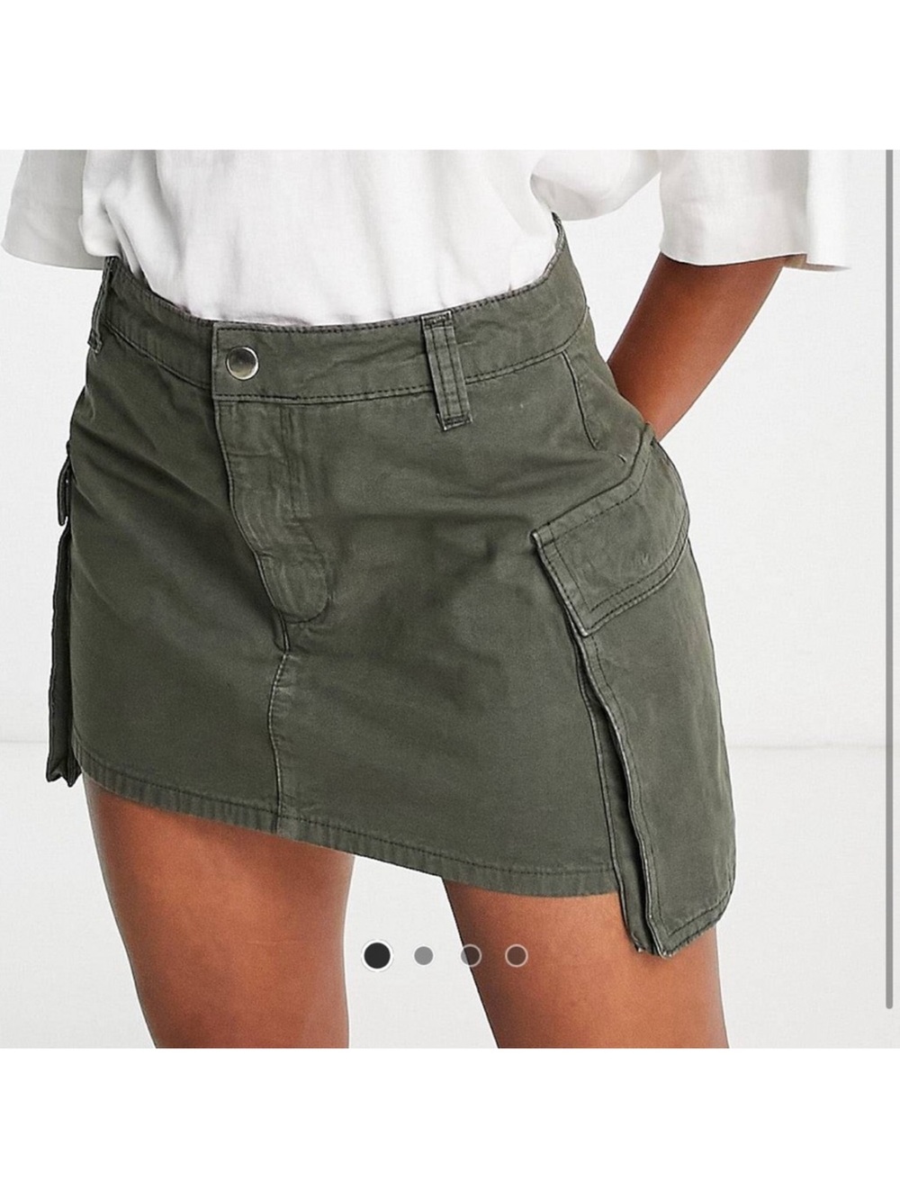 ASOS Design Army Green Cargo Mini Skirt
